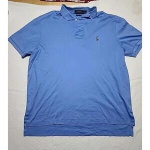 Polo Baby Blue Polo Short Size XL Pima Soft With Color Logo